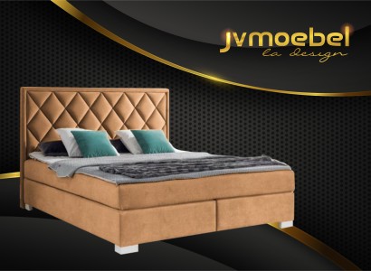 Роскошная кровать "Boxspring" из текстильного материала, бежевая, для гостиничных номеров, спальни, мебельного дизайна, двойная.